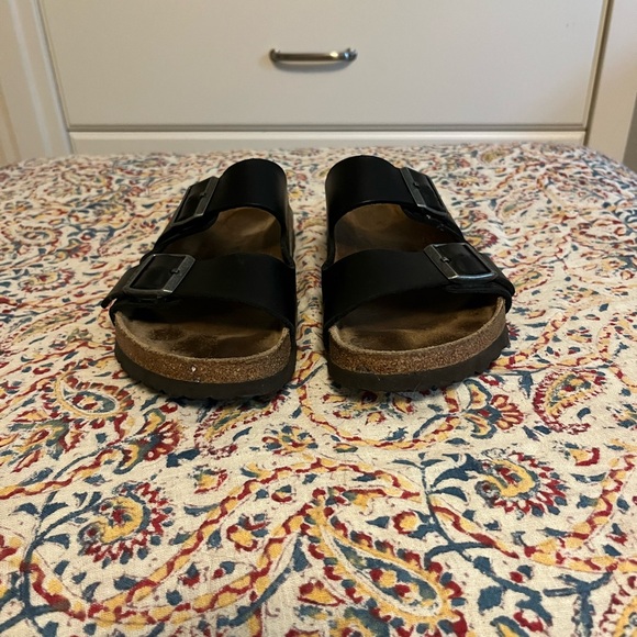 Birkenstock Arizona Black oiled leather and silver buckles 41 - Picture 2 of 7